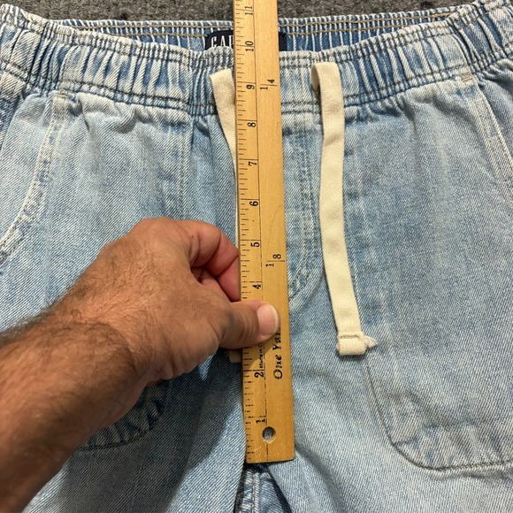Gap Denim Easy Jeans Womens Cargo Size XS Blue Pull On Elastic Waist Mid Rise - Picture 3 of 9